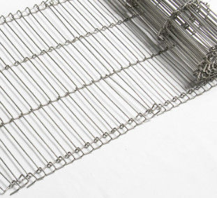 جودة  Flat Flex 304 Stainless Steel Food Conveyor Belt Wire Mesh مصنع