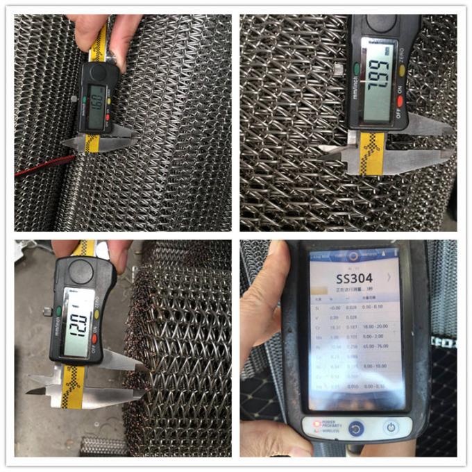 304 الفولاذ المقاوم للصدأ شبكة الغذاء حزام سلم سلسلة أنظمة النقل 10